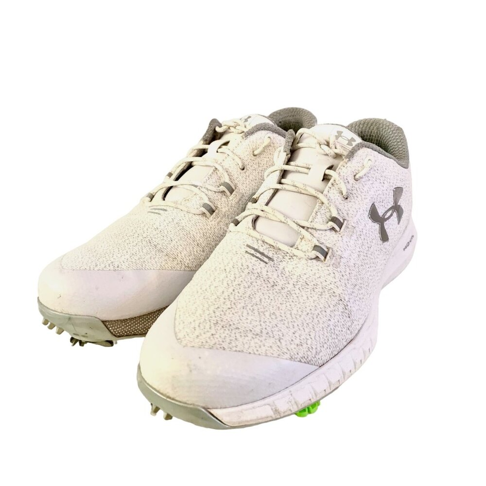 Under Armour HOVR Drive Mens Golf Shoes Size 8 White Gray Spikeless 3021206-101